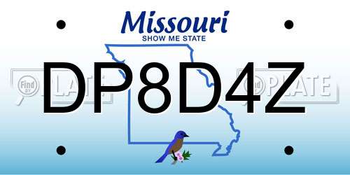 DP8D4Z Missouri License Plate