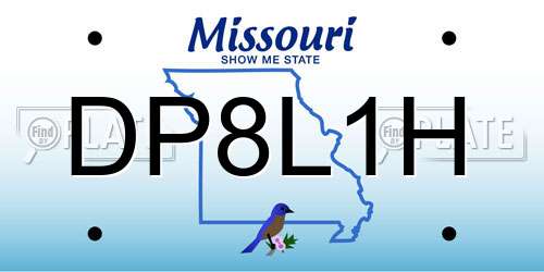 DP8L1H Missouri License Plate