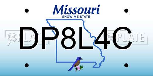 DP8L4C Missouri License Plate