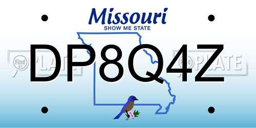 DP8Q4Z Missouri License Plate