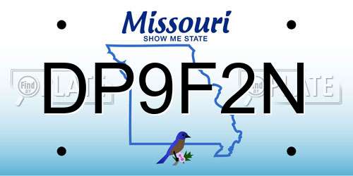 DP9F2N Missouri License Plate