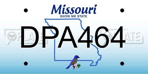 DPA464 Missouri License Plate