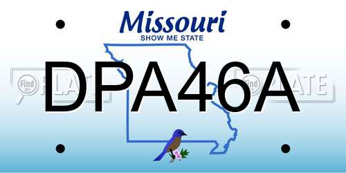 DPA46A Missouri License Plate