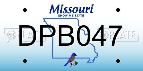DPB047 Missouri License Plate