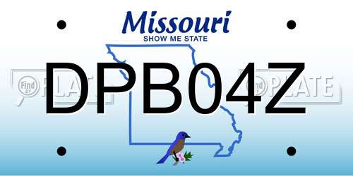 DPB04Z Missouri License Plate