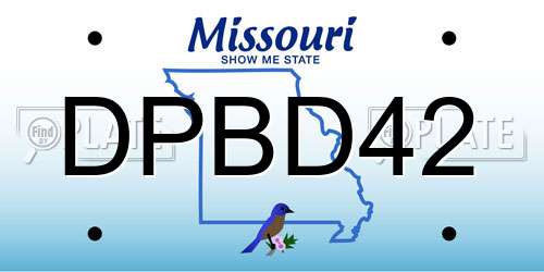 DPBD42 Missouri License Plate