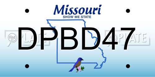 DPBD47 Missouri License Plate