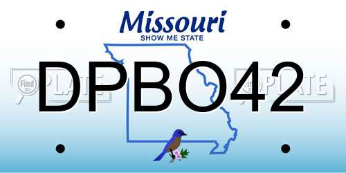 DPBO42 Missouri License Plate