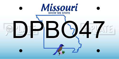DPBO47 Missouri License Plate