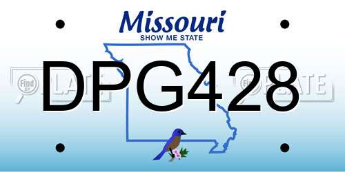 DPG428 Missouri License Plate