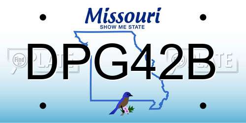 DPG42B Missouri License Plate