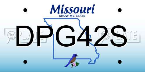 DPG42S Missouri License Plate