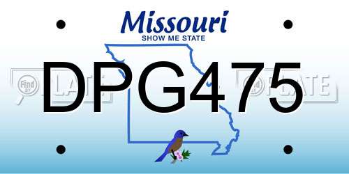 DPG475 Missouri License Plate