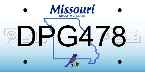 DPG478 Missouri License Plate