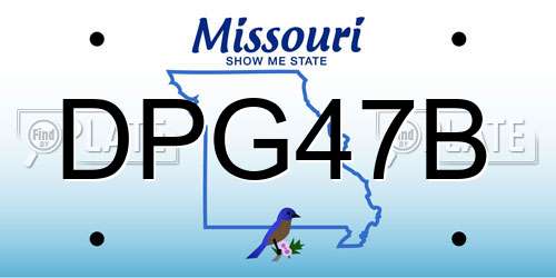 DPG47B Missouri License Plate