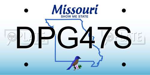 DPG47S Missouri License Plate