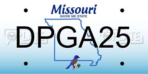 DPGA25 Missouri License Plate