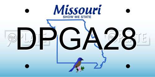 DPGA28 Missouri License Plate