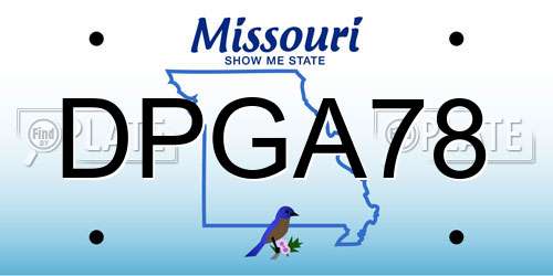 DPGA78 Missouri License Plate