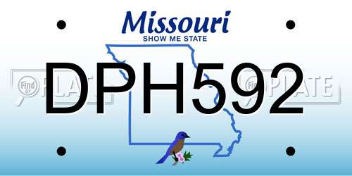 DPH592 Missouri License Plate