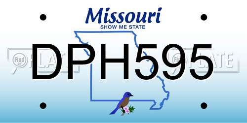 DPH595 Missouri License Plate