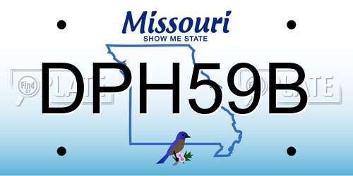 DPH59B Missouri License Plate