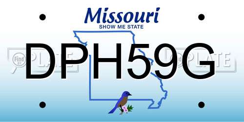 DPH59G Missouri License Plate