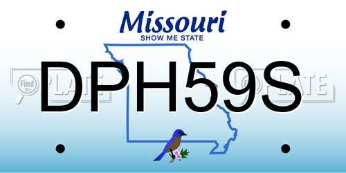 DPH59S Missouri License Plate