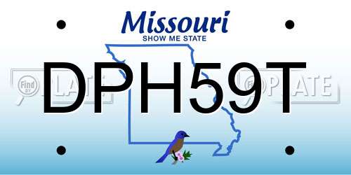 DPH59T Missouri License Plate