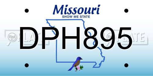 DPH895 Missouri License Plate
