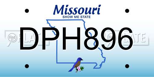 DPH896 Missouri License Plate