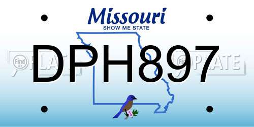 DPH897 Missouri License Plate