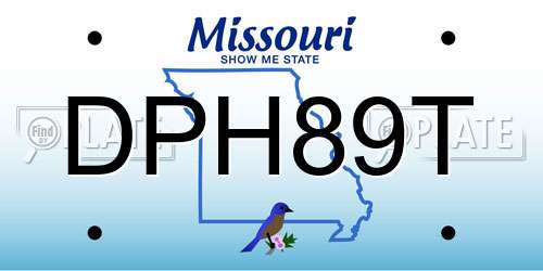 DPH89T Missouri License Plate