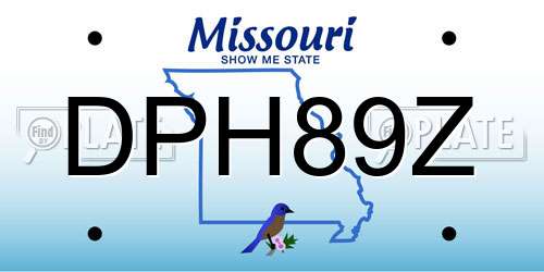 DPH89Z Missouri License Plate
