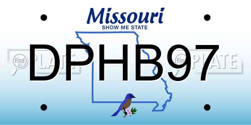 DPHB97 Missouri License Plate