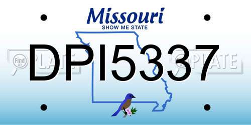DPI5337 Missouri License Plate