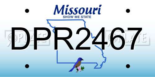 DPR2467 Missouri License Plate