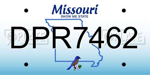 DPR7462 Missouri License Plate