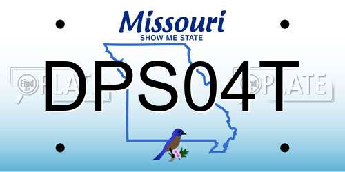 DPS04T Missouri License Plate
