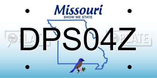 DPS04Z Missouri License Plate