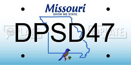 DPSD47 Missouri License Plate