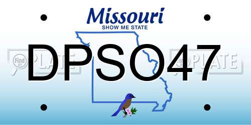 DPSO47 Missouri License Plate
