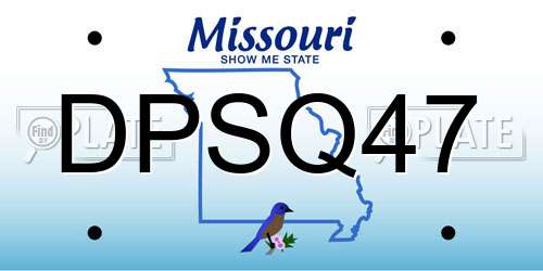 DPSQ47 Missouri License Plate