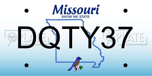 DQTY37 Missouri License Plate