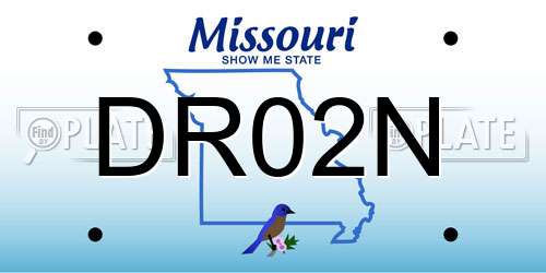 DR02N Missouri License Plate