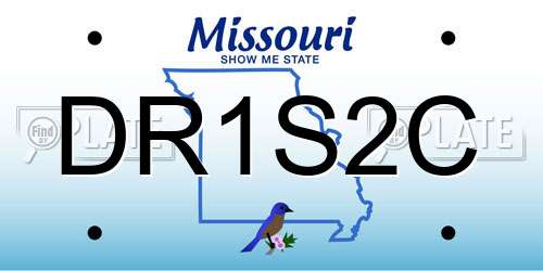 DR1S2C Missouri License Plate