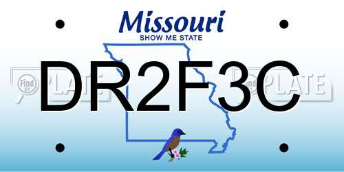 DR2F3C Missouri License Plate