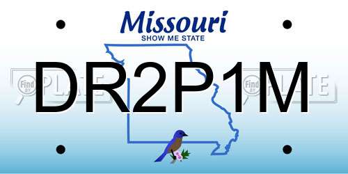 DR2P1M Missouri License Plate