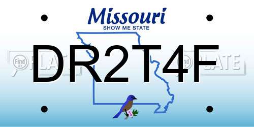 DR2T4F Missouri License Plate