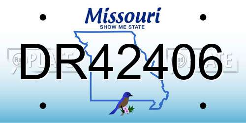 DR42406 Missouri License Plate